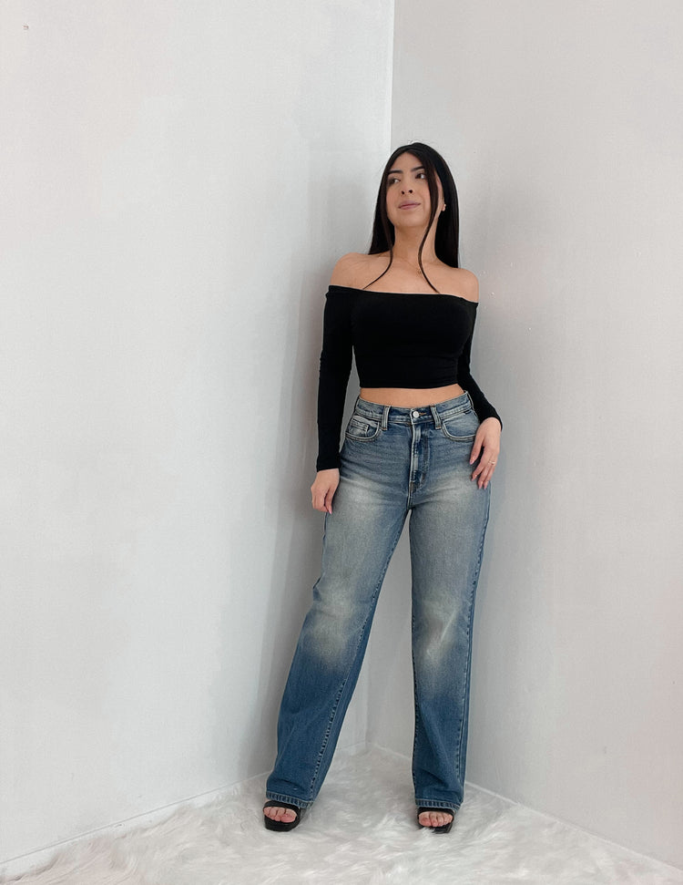 2 Piece Set Bandana And Off The Shoulder Double Layered Top