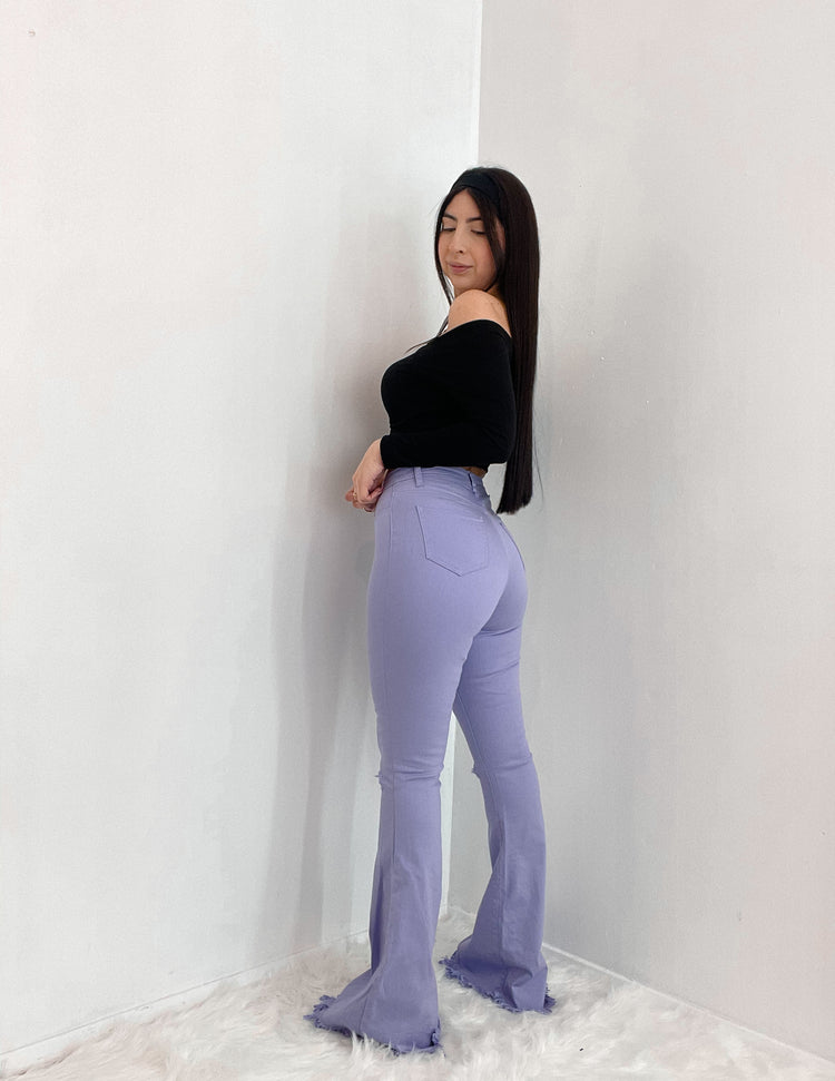 Brianna Flared Lilac Jeans 34" Inseam