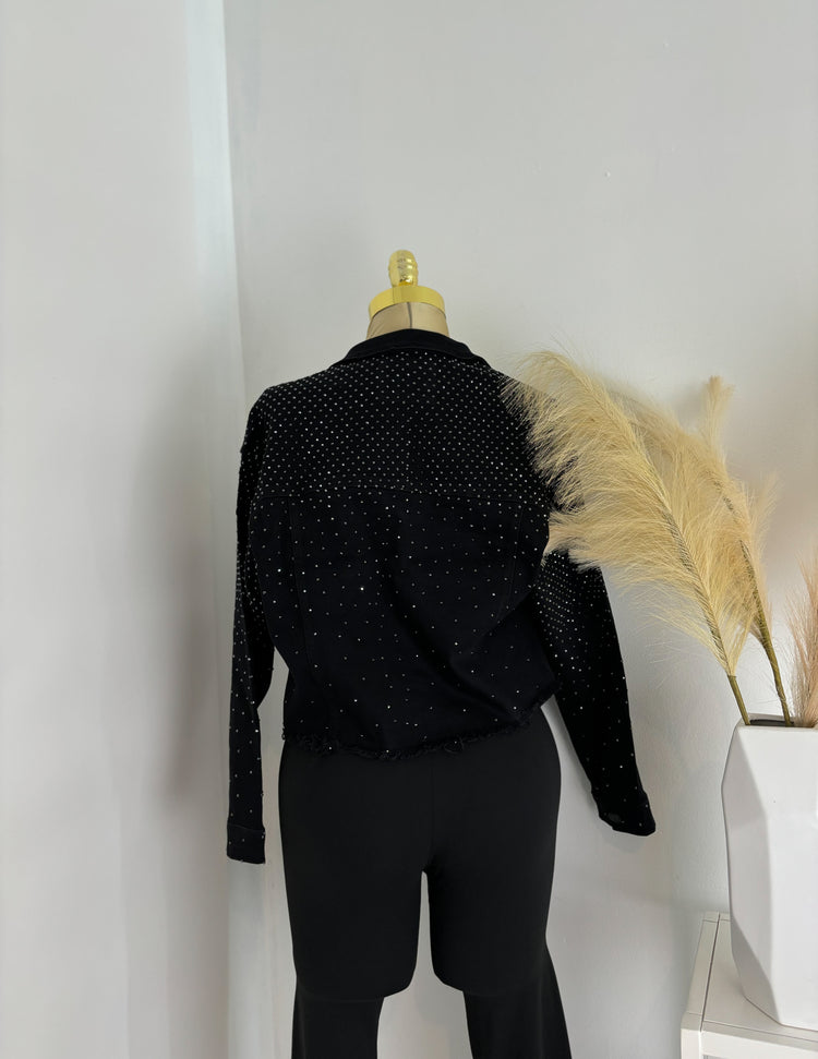Black Bling Denim Jacket