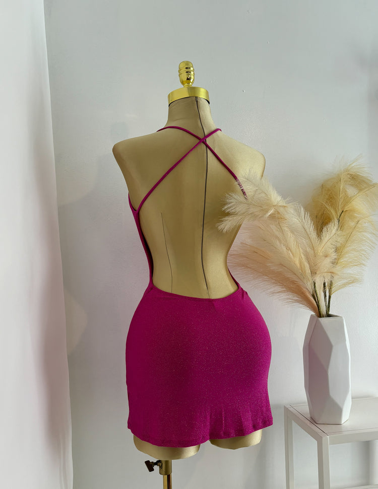 Glitter Dress With Shorts