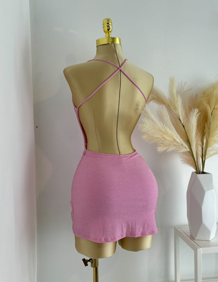 Glitter Dress With Shorts