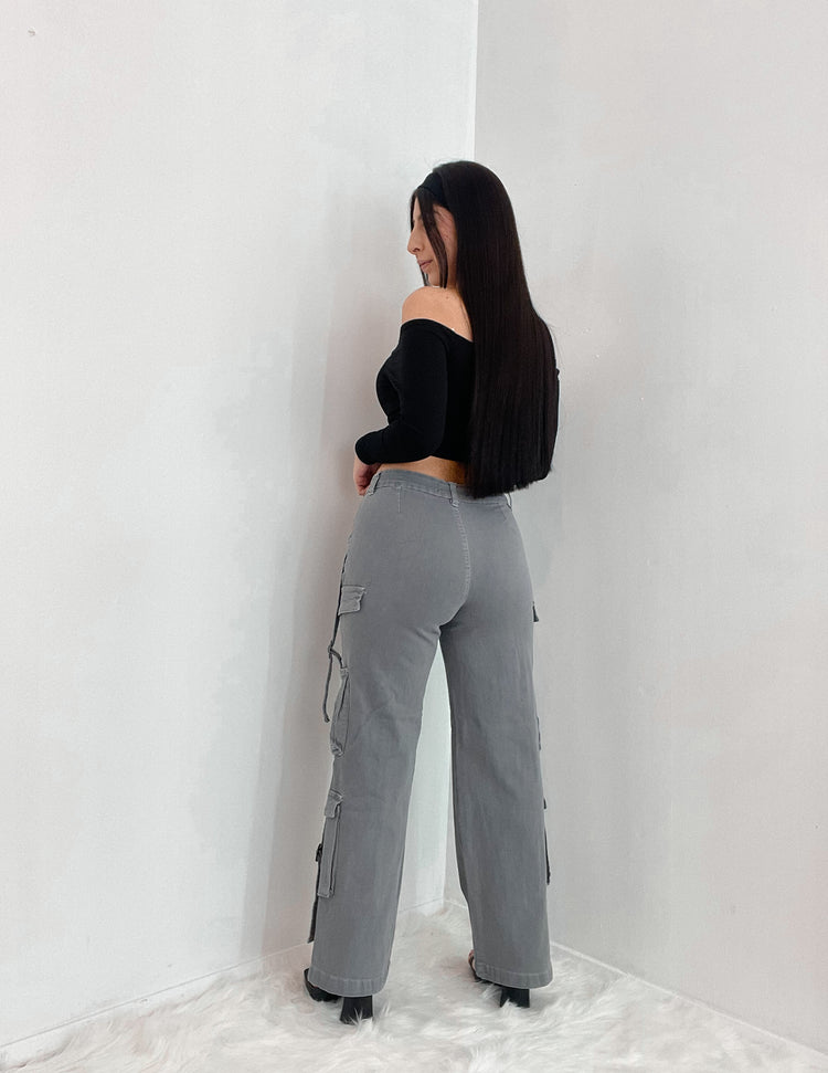 Own The City Cargo Pants In Grey
