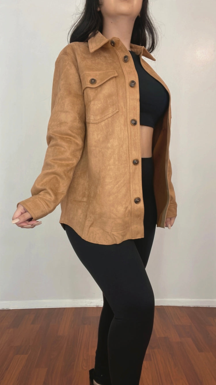 Chloeiy Shacket In Color Camel.