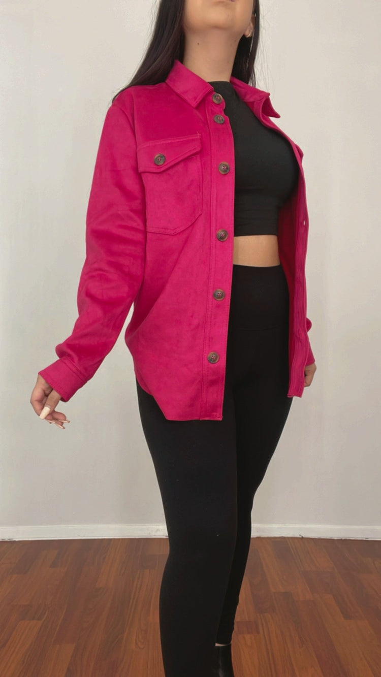 Chloeiy Shacket In Pink.