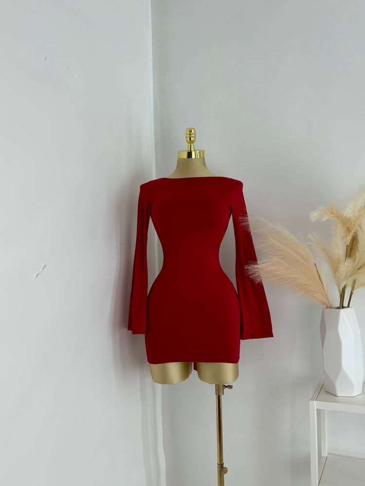 Coquette Bow Open Back Mini Dress