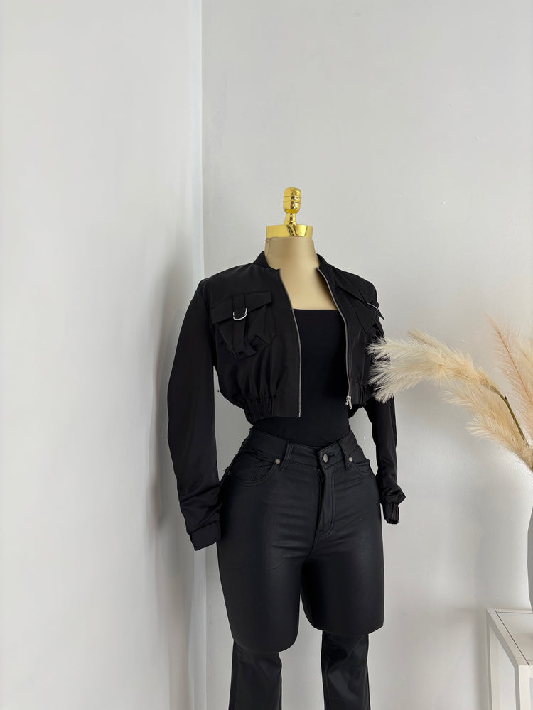 Cropped Cargo Jacket
