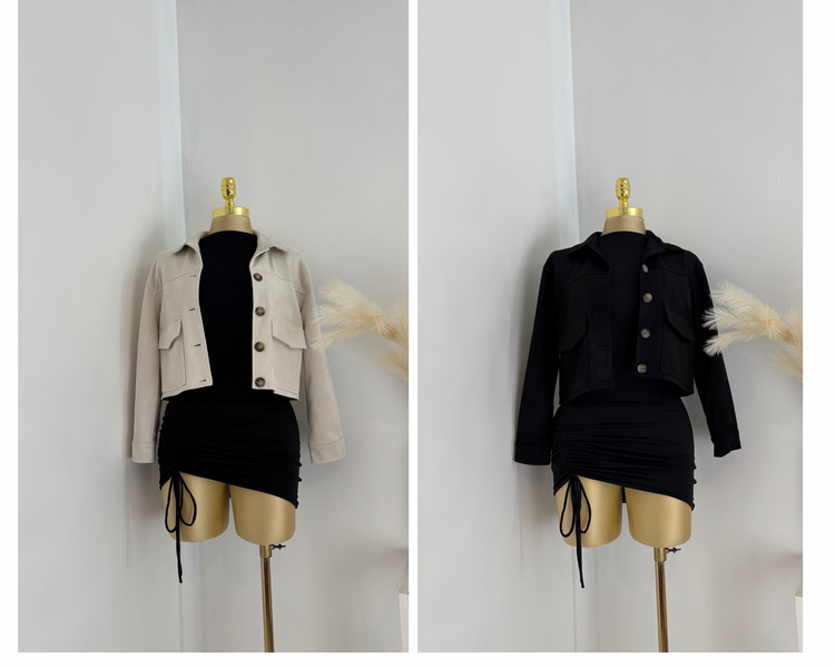 Cropped Suede Fall Jackets