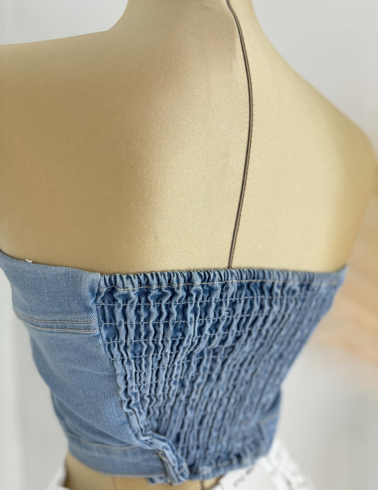 Denim Corset Top
