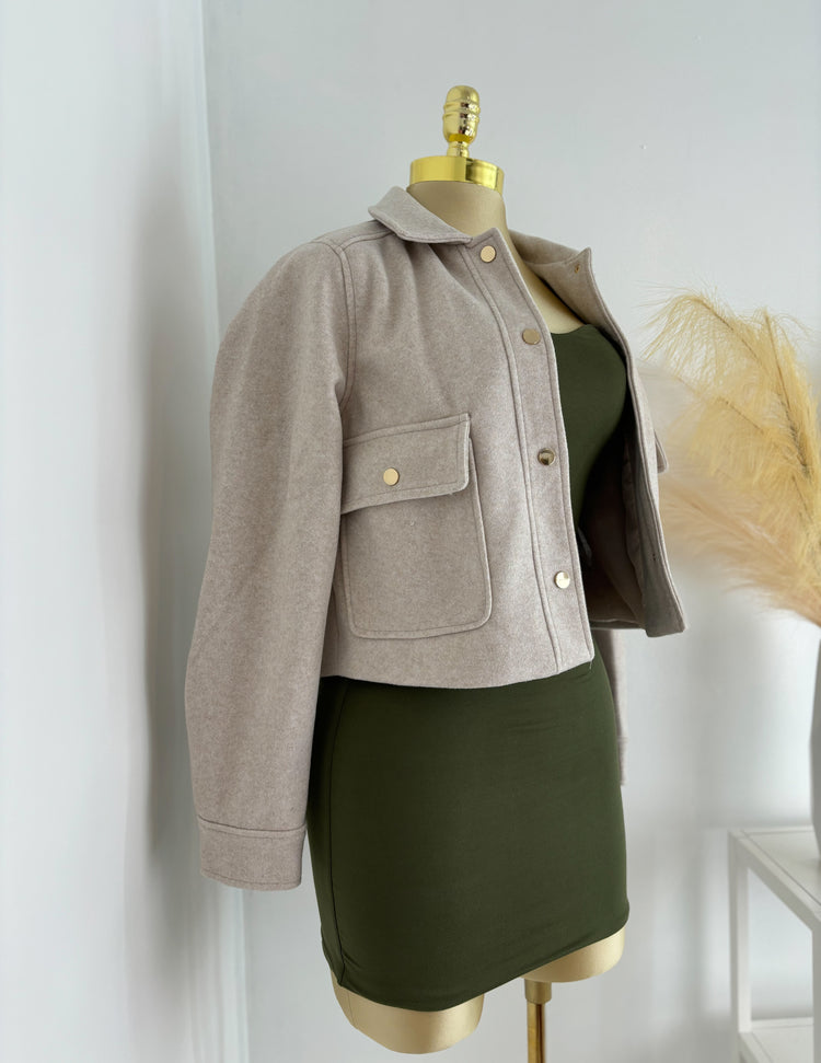 Fall Date Jacket In Oatmeal