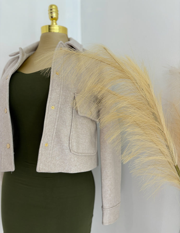 Fall Date Jacket In Oatmeal
