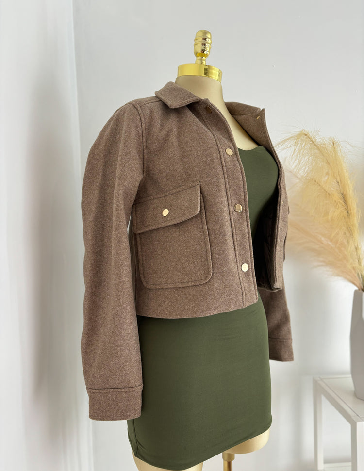Fall Date Jacket In Sand