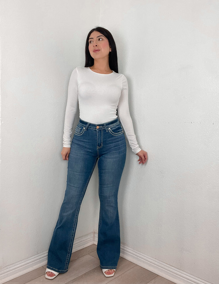 Flor Pocket Bling Flared Jeans