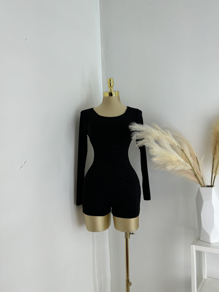 Glittery Romper Long Sleeve