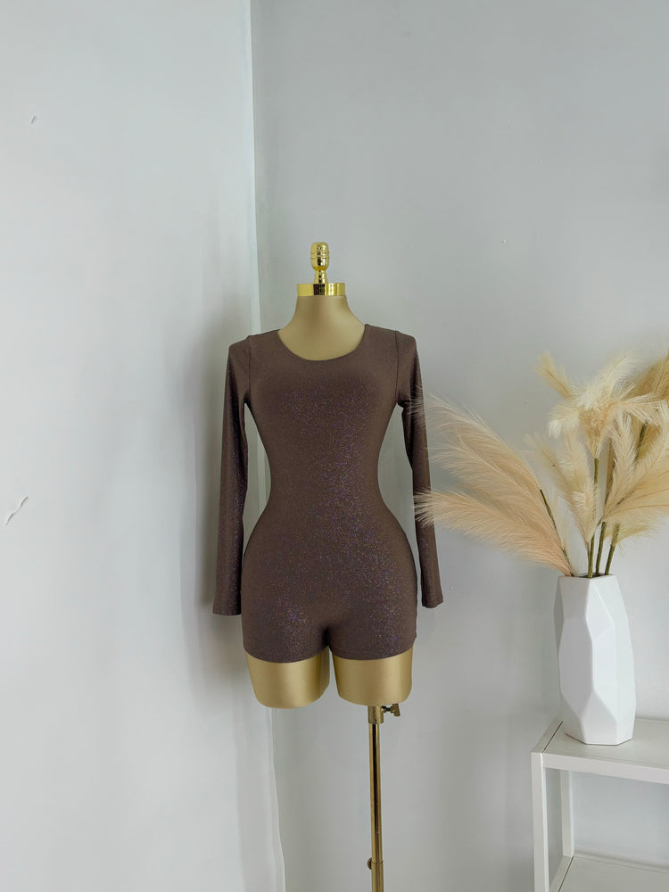 Glittery Romper Long Sleeve