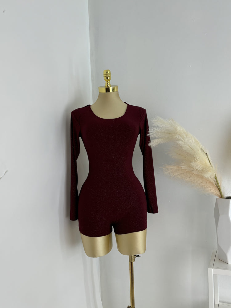 Glittery Romper Long Sleeve