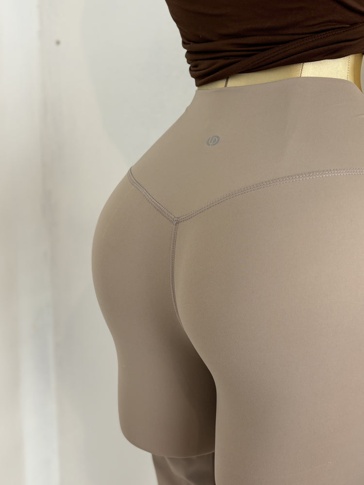 Go To Flared Leggings In Taupe