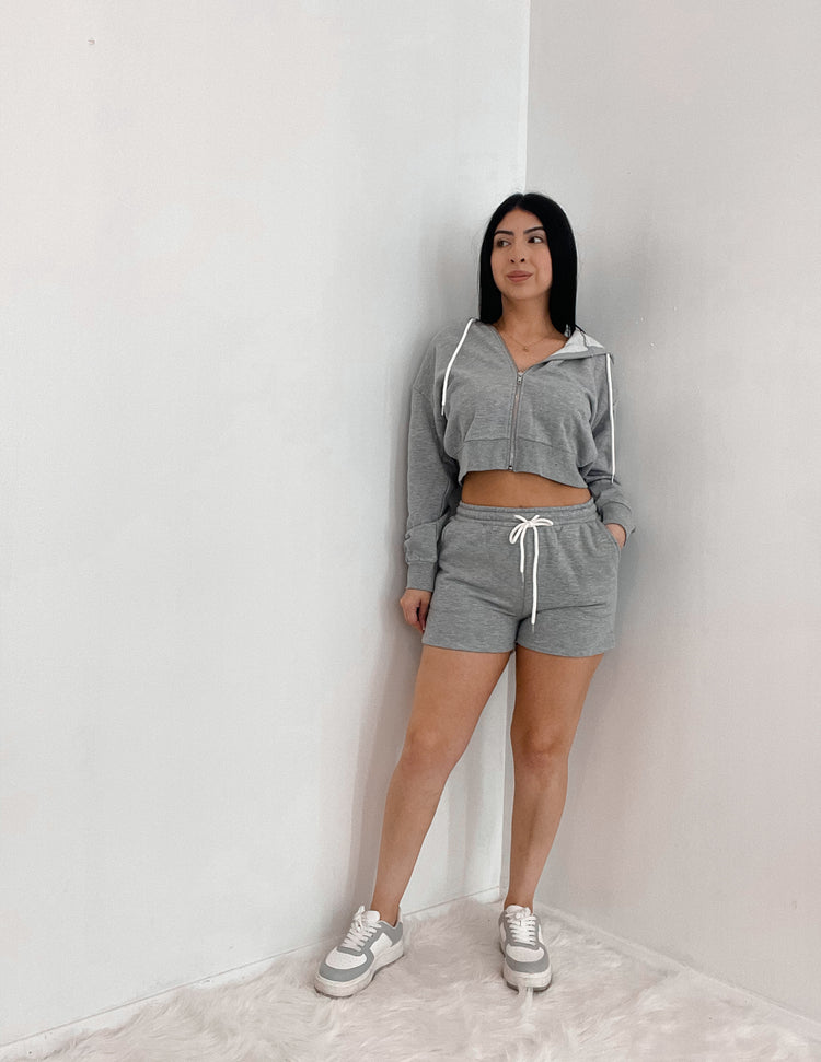 Lets Go Casual Set Heather Grey