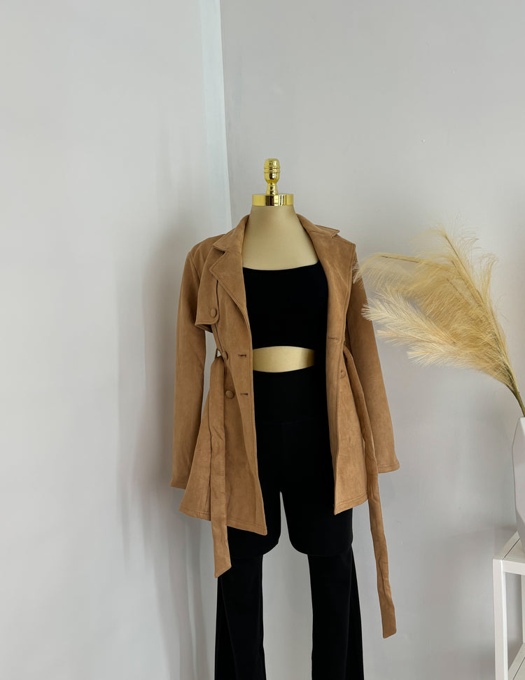 Irresistible Trench Coat In Camel