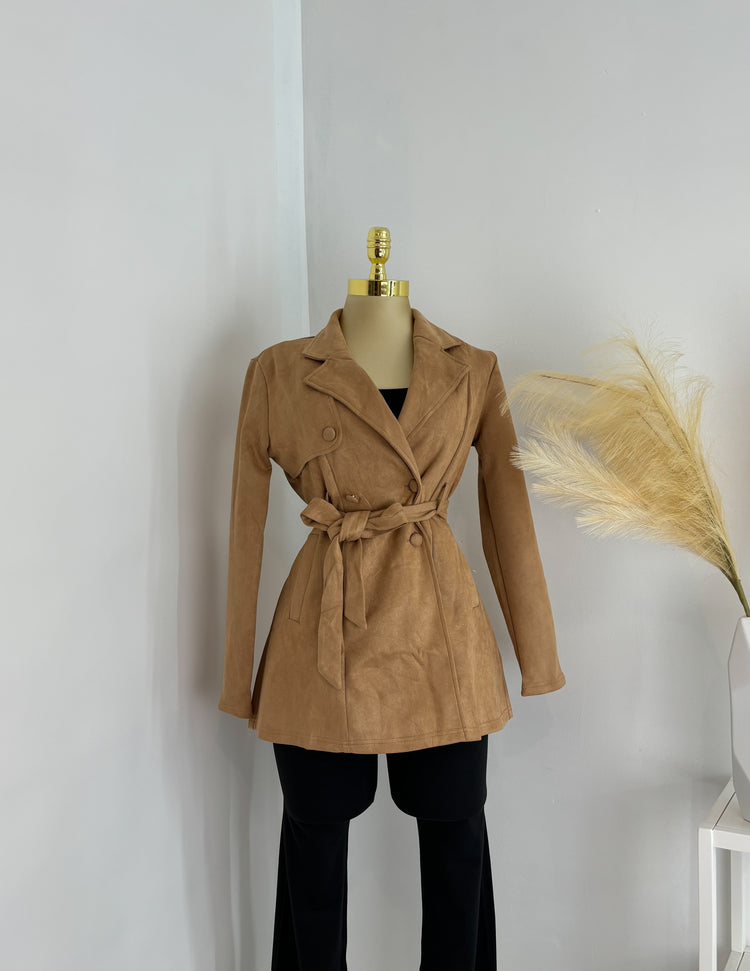 Irresistible Trench Coat In Camel