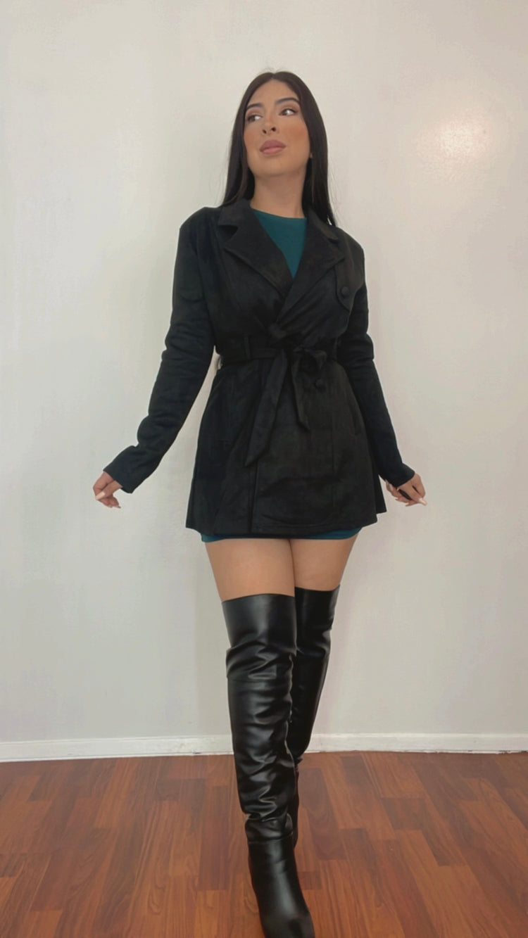 Irresistible Trench Coat In Black