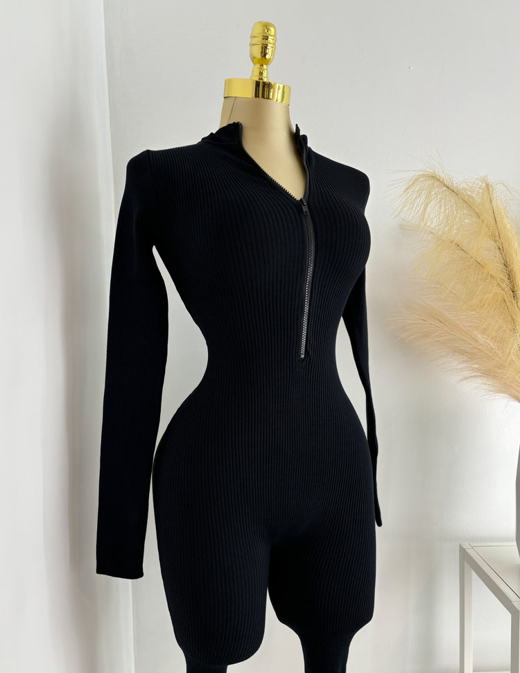 Keeper Zipper Jumpsuit In Black