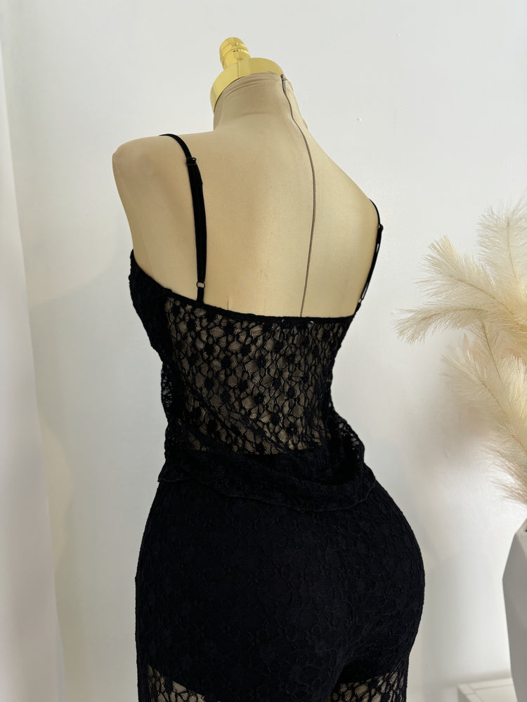 Lace Top and Pants Set