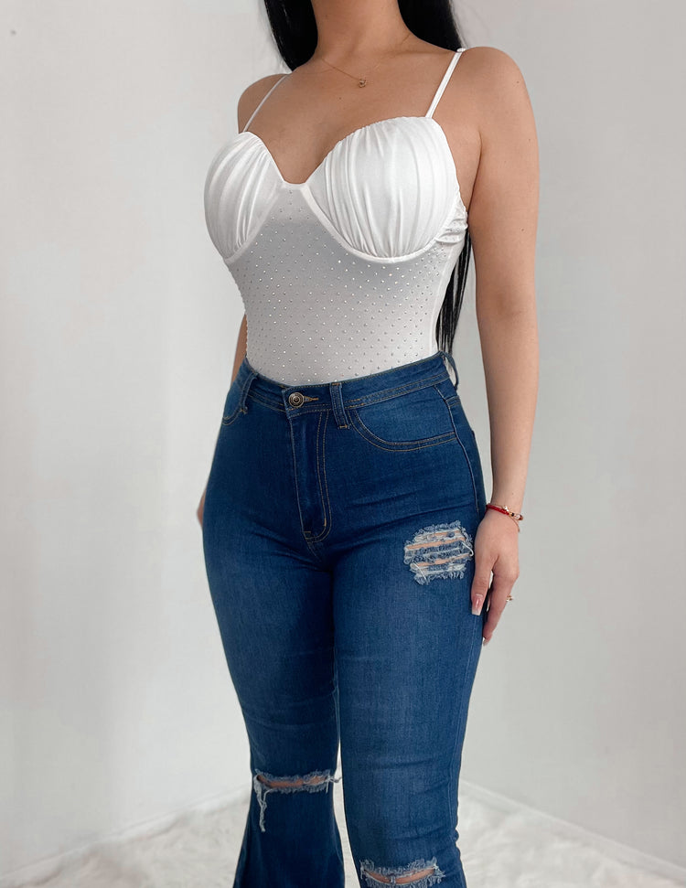 Light Up Your World Bodysuit In White