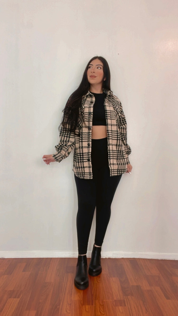 Look At Me Flannel Black/Beige