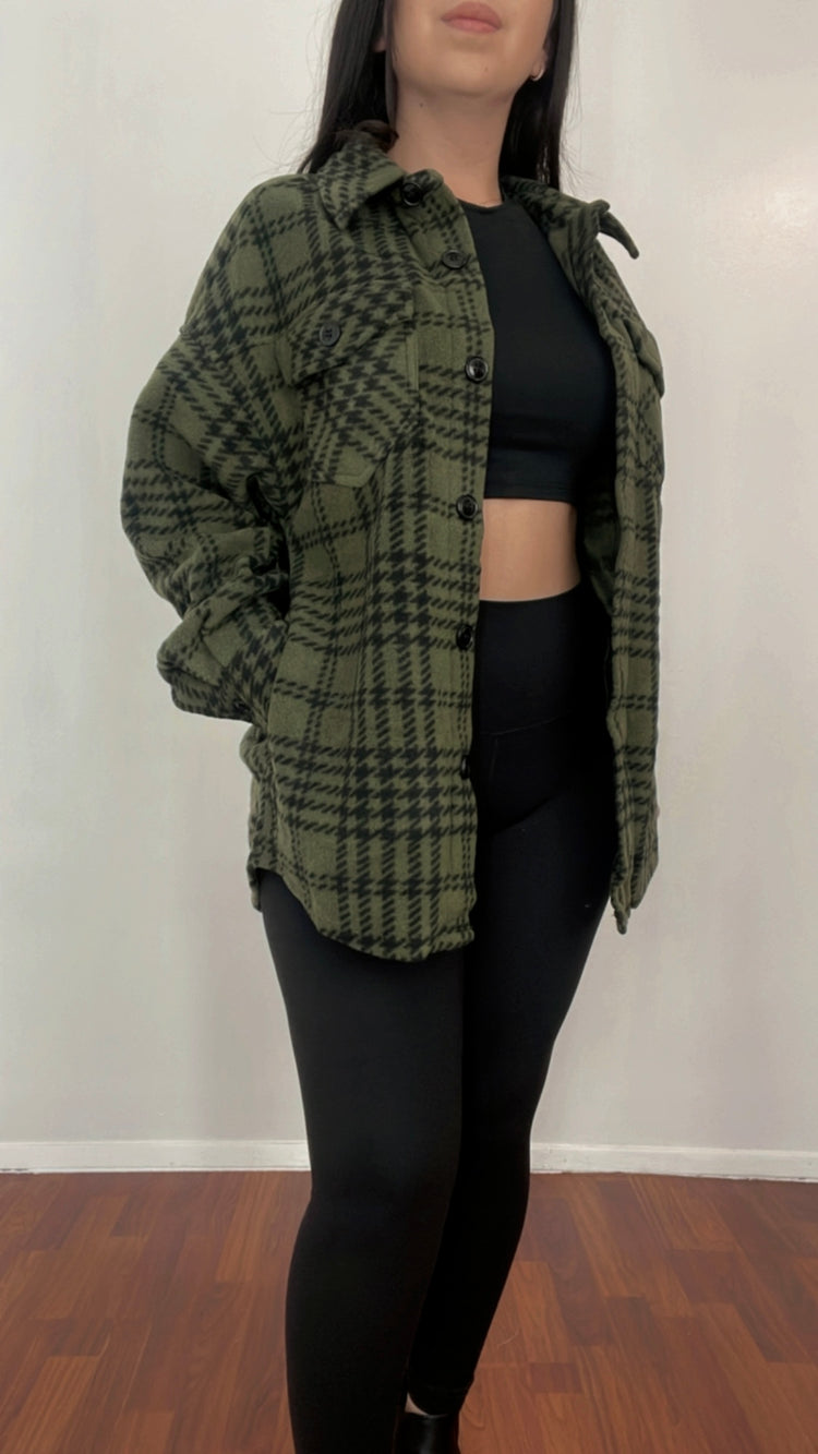 Look At Me Flannel Black/Green