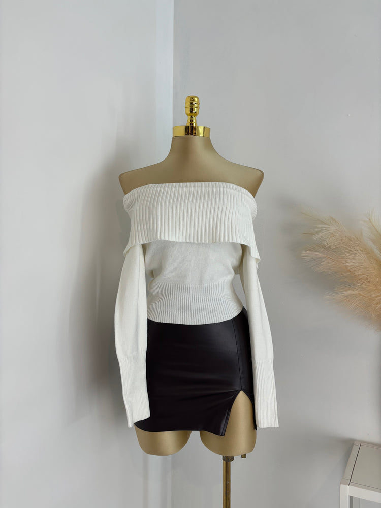 Off Shoulder Sweater Tops