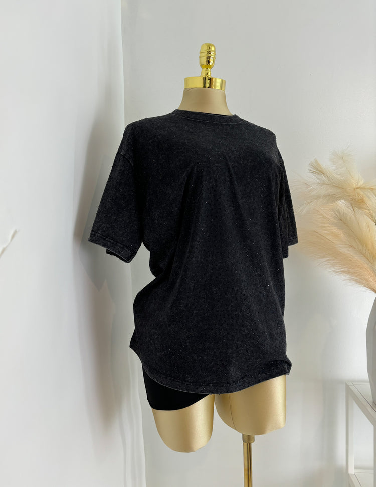 Oversized Rhinestone T-Shirt