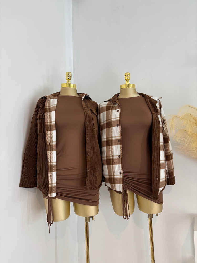 Pretty In Fall Reversible Flannel Jacket