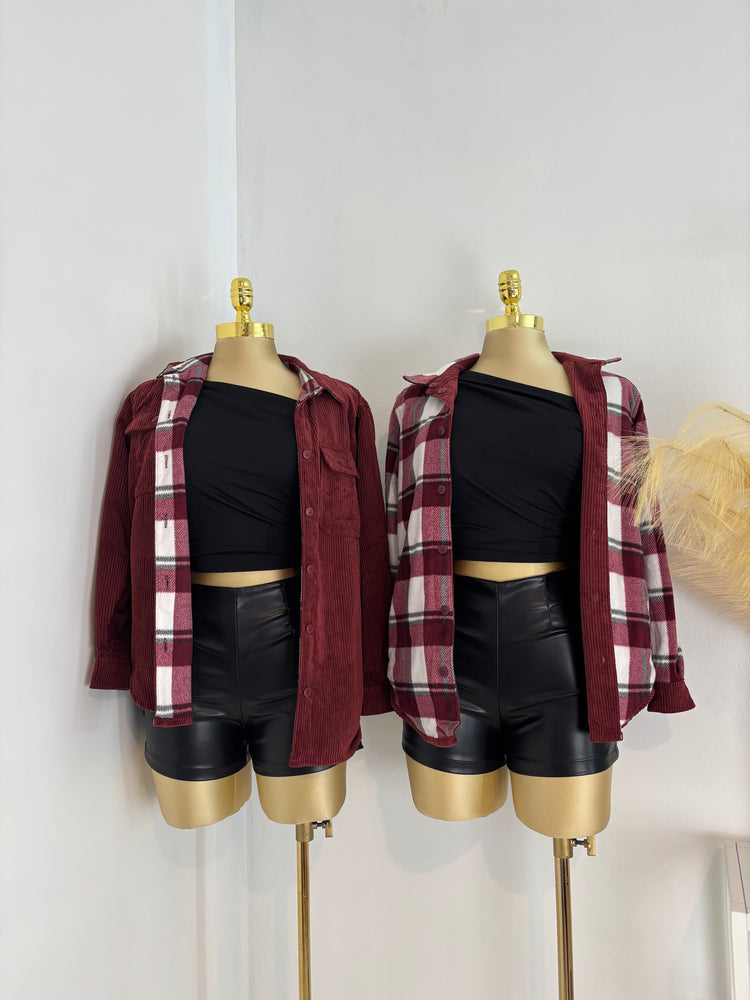 Pretty In Fall Reversible Flannel Jacket