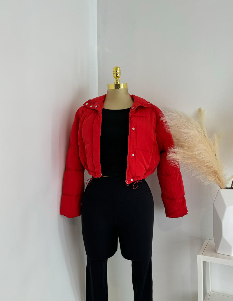 Puffer Jacket In Red