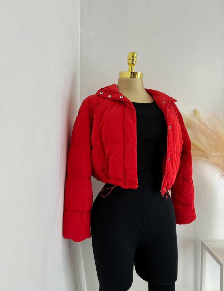 Puffer Jacket In Red