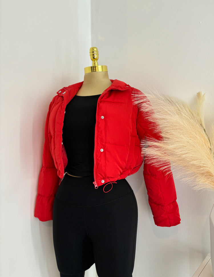 Puffer Jacket In Red