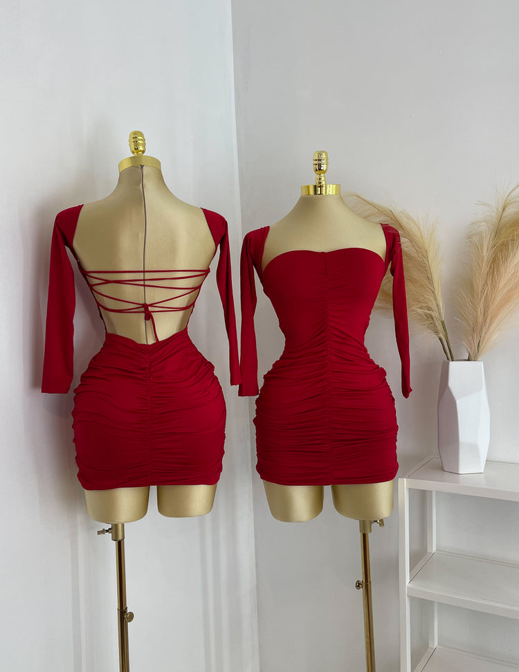 Open Back Mini Dress