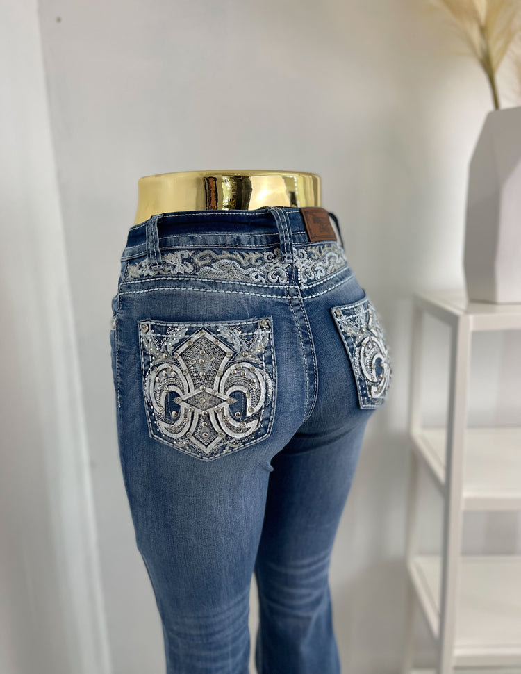 Rodeo Lily Bling Jeans Med Wash