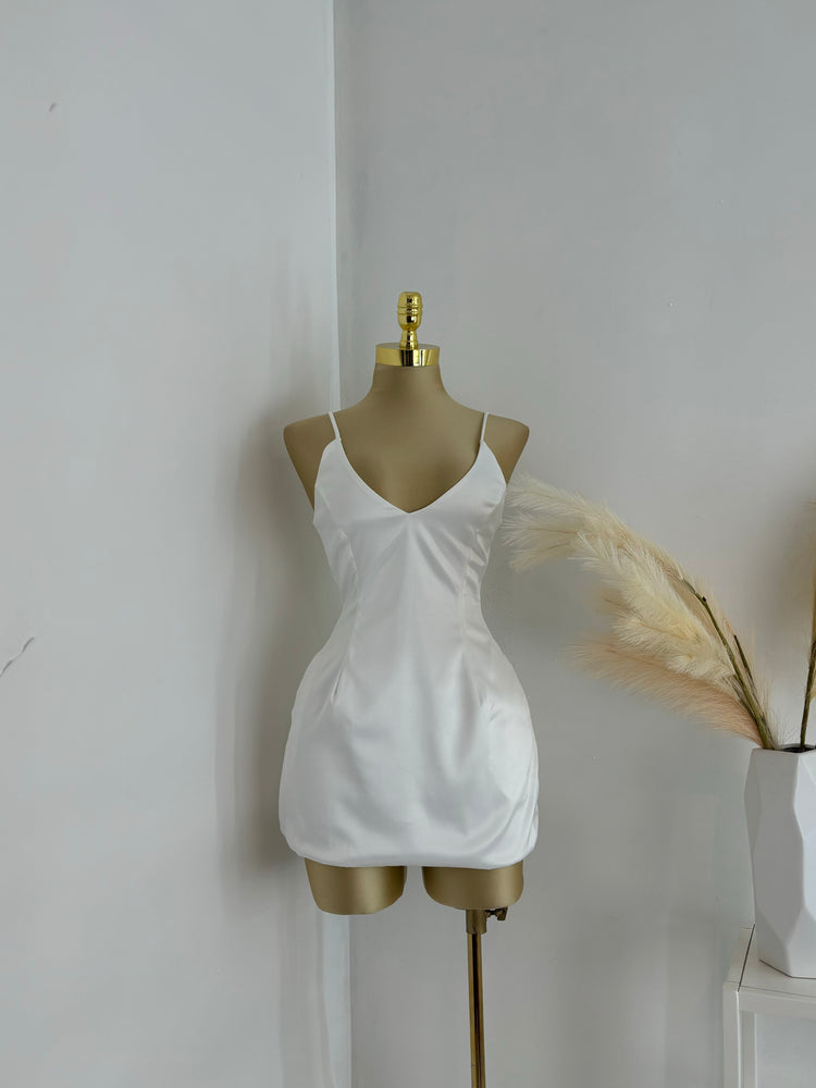 Satin Mini Dress With Pockets