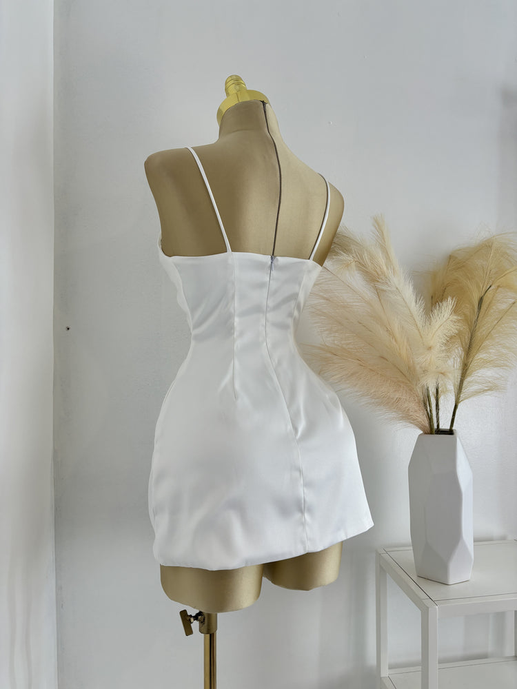 Satin Mini Dress With Pockets