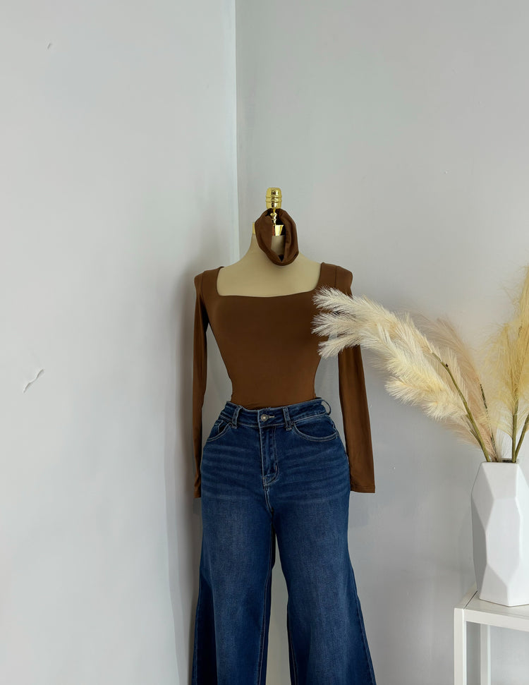 Slimming Double Layered Long Sleeve Top and Headband Duo