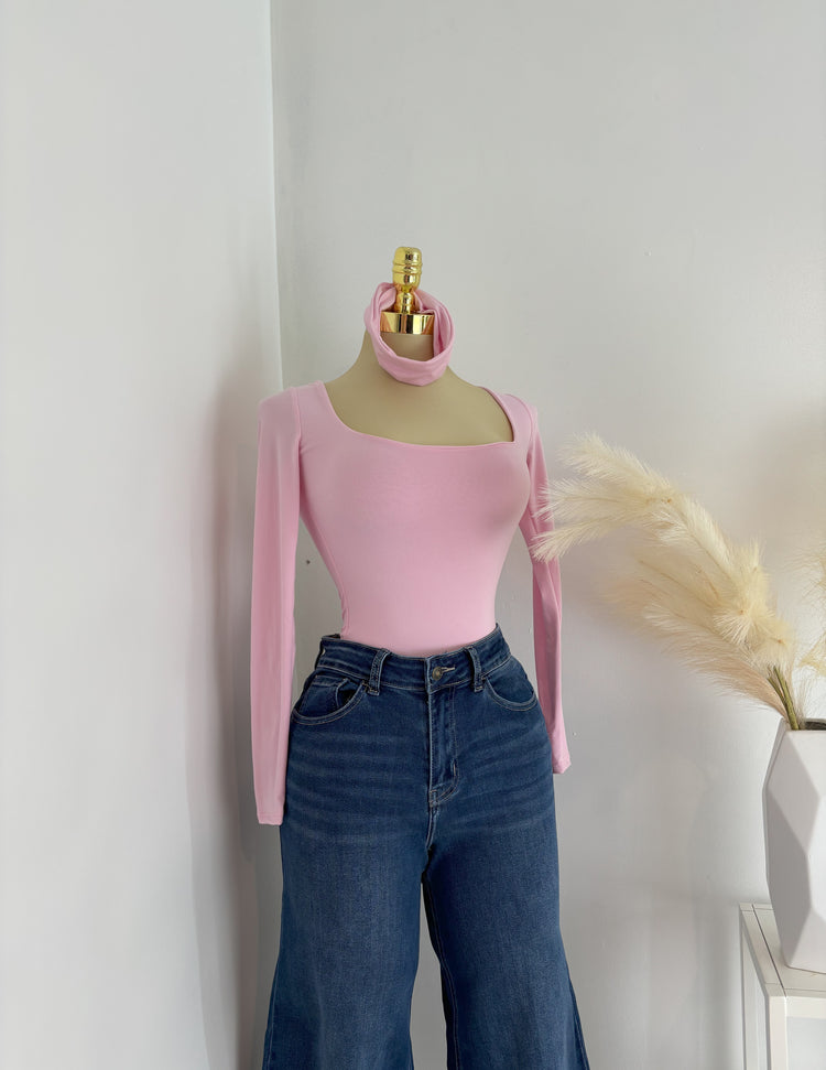 Slimming Double Layered Long Sleeve Top and Headband Duo