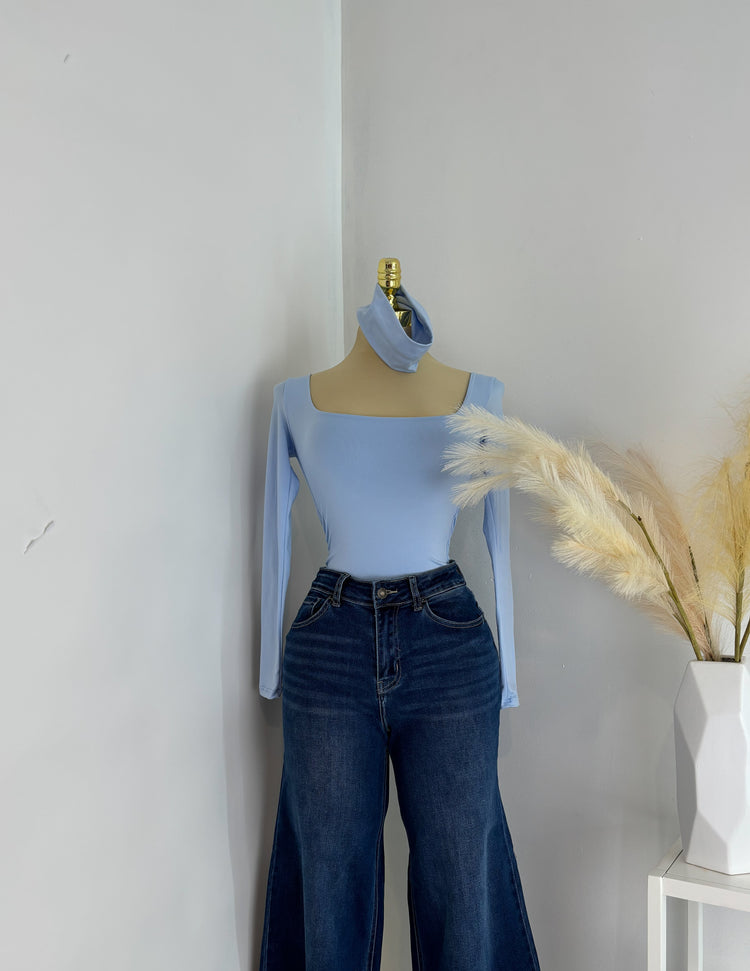 Slimming Double Layered Long Sleeve Top and Headband Duo