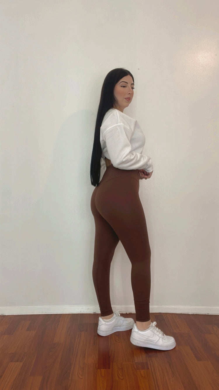 Slimming Leggings In Color Brown