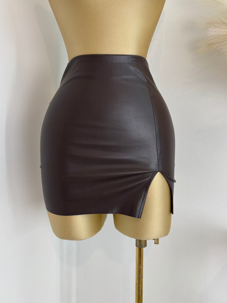 Slit Mini Skirt