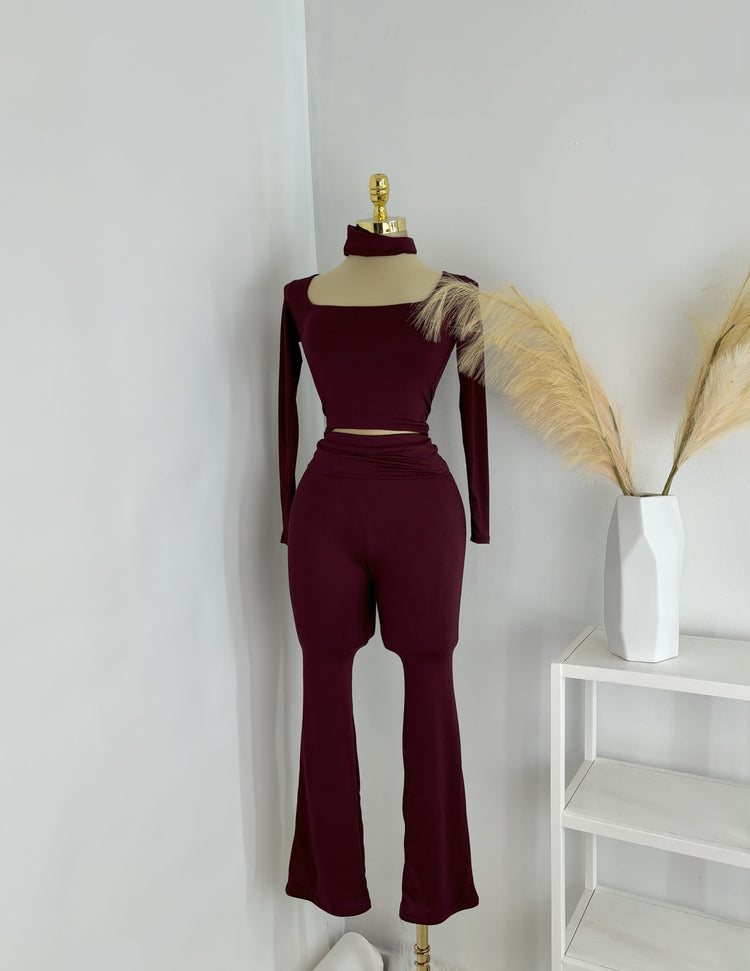 Trend Setter 3 Piece Set In Burgundy