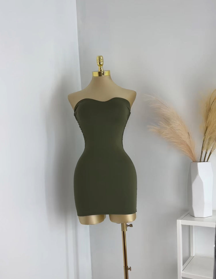 Summer Strapless Double Lined Dress