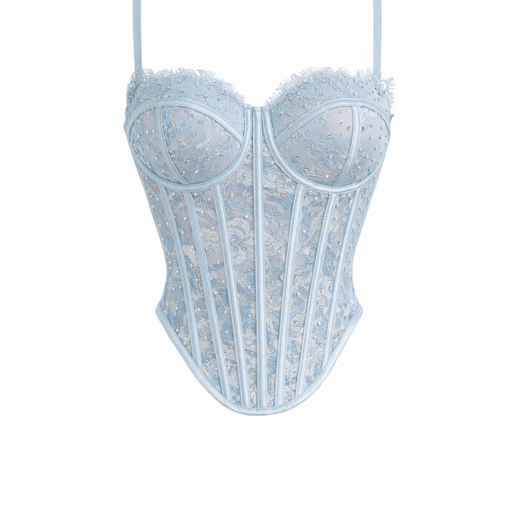 Rhinestone Lace Corset