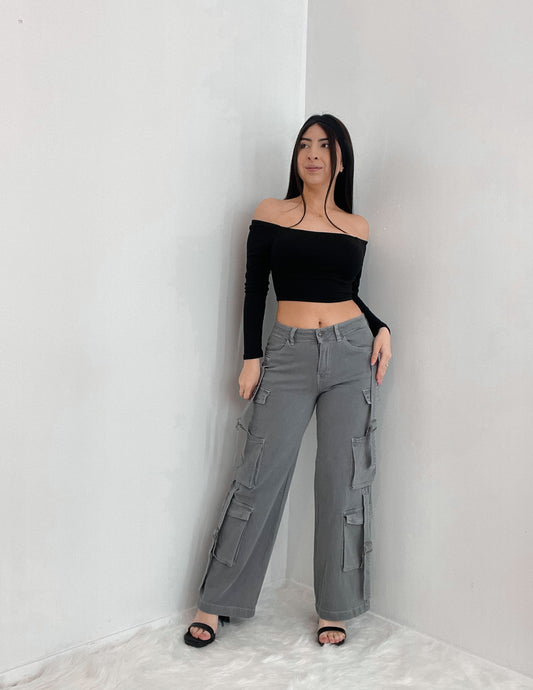 Own The City Cargo Pants In Grey