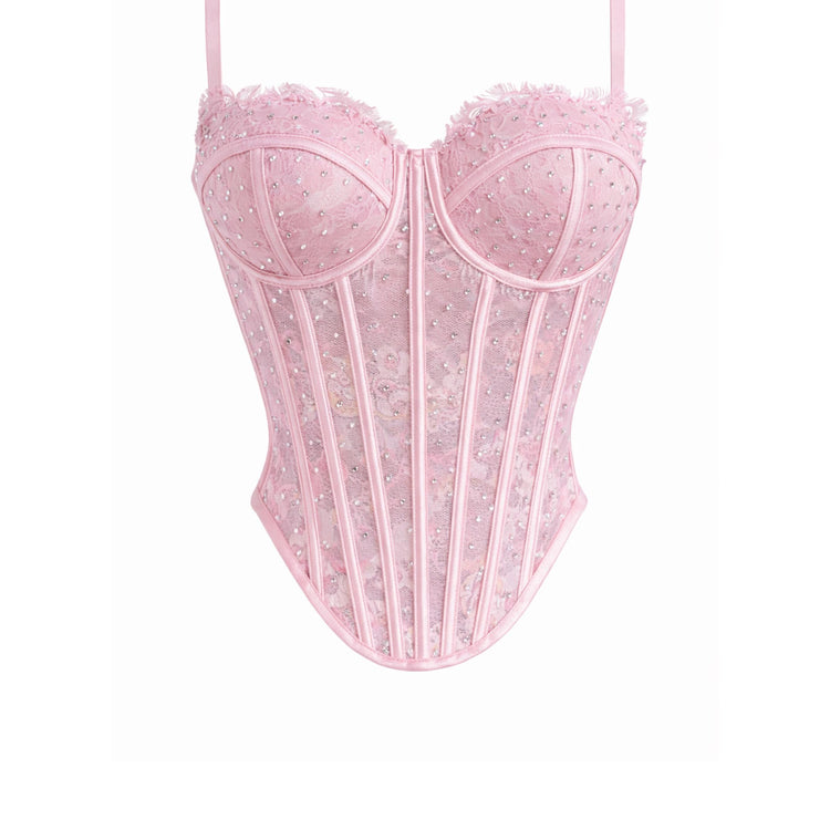 Rhinestone Lace Corset